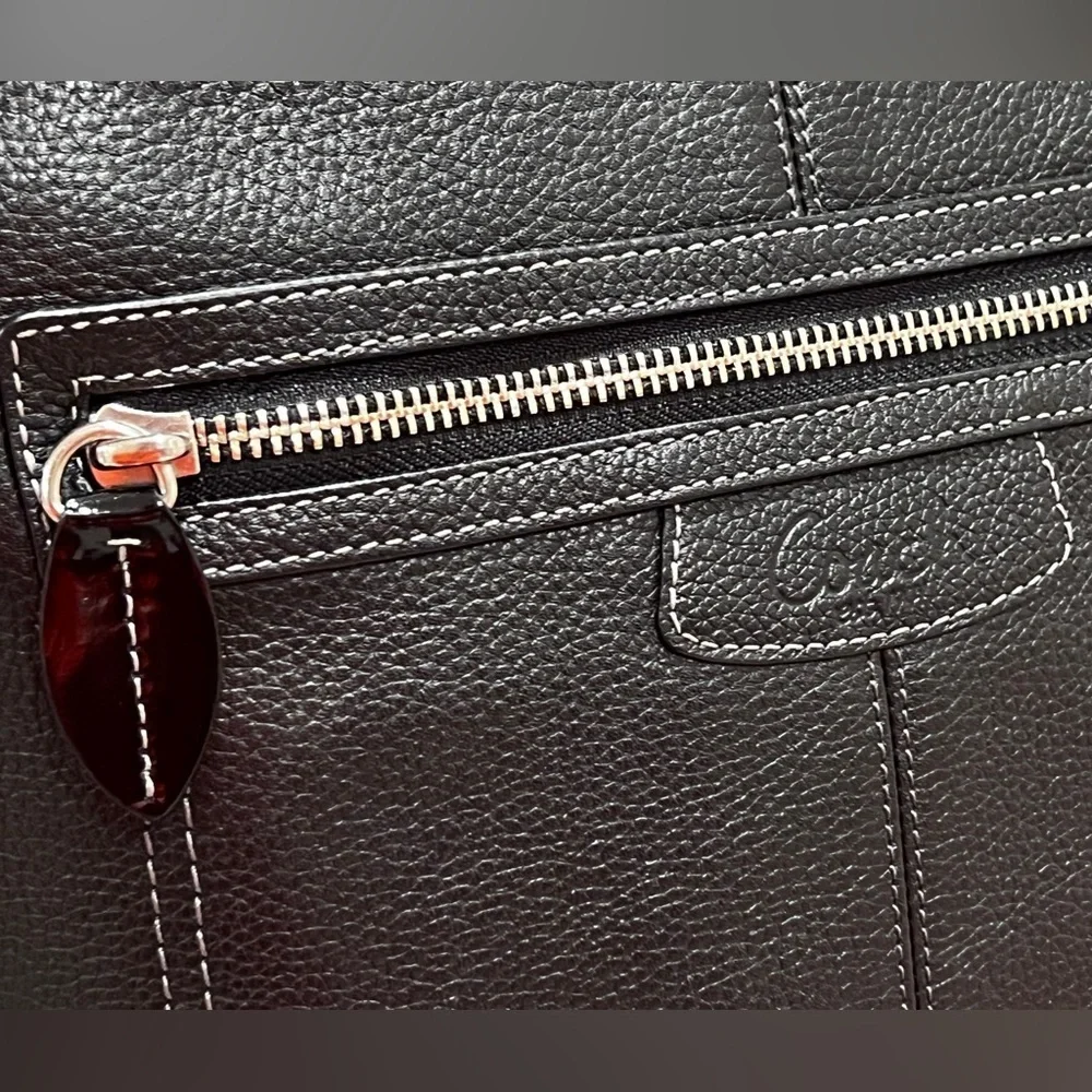 Coach Soft Black Leather Shoulder Bag